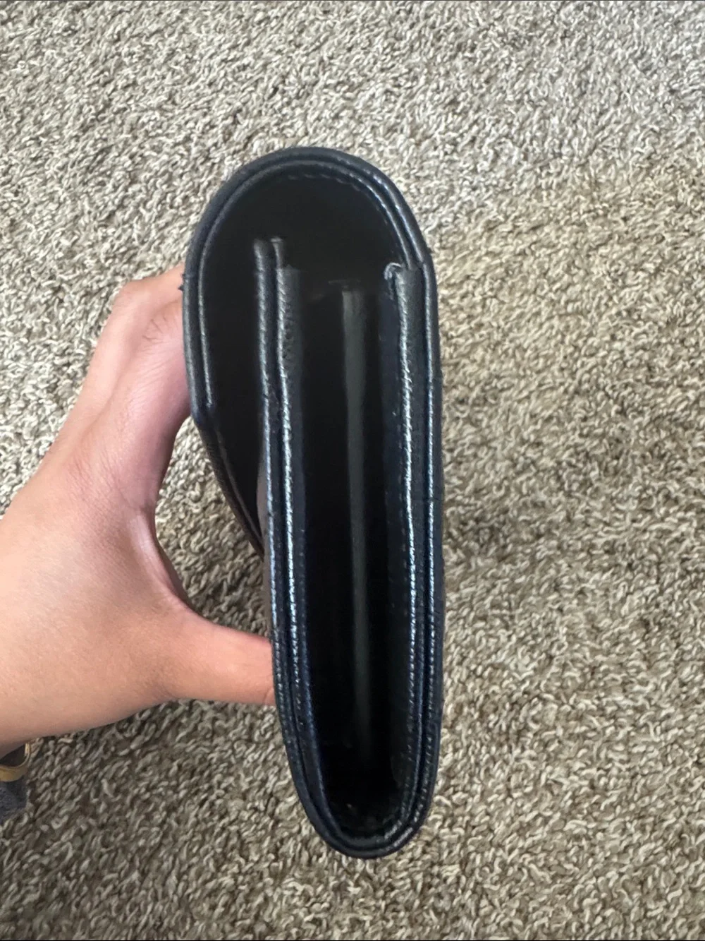 Saint Laurent Cassandre YSL Monogram Large Flap Wallet Black Retails $950 - Picture 6 of 11